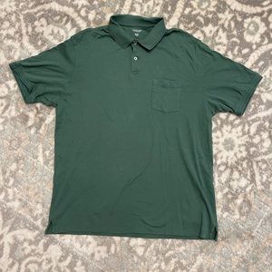 Men’s Green Polo w/ Navy Detail